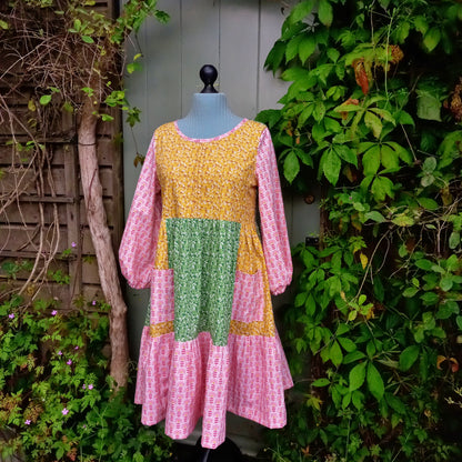 Orchard Dress - Pink Patchwork