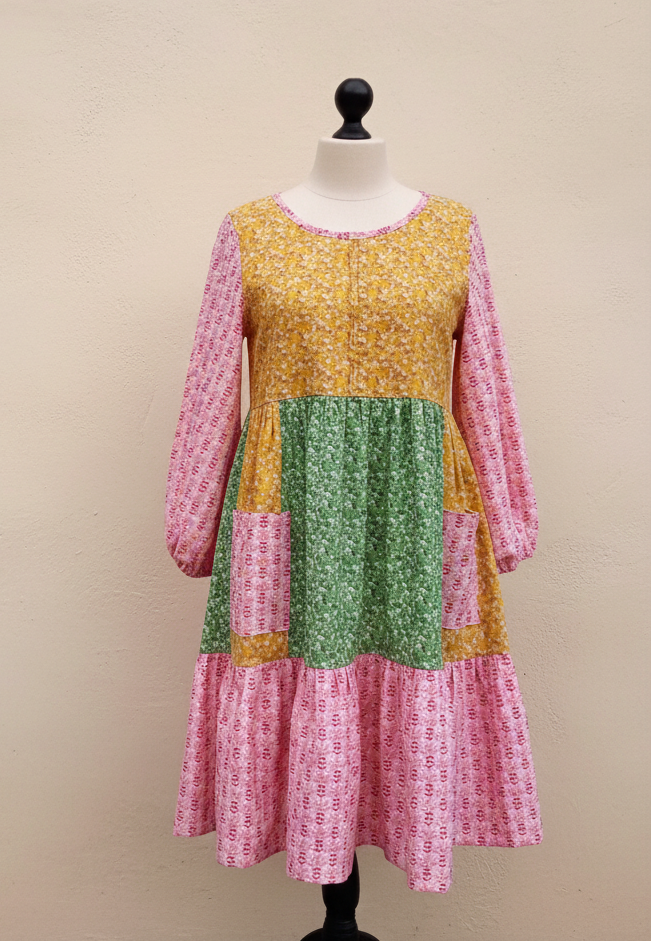 Orchard Dress - Pink Patchwork