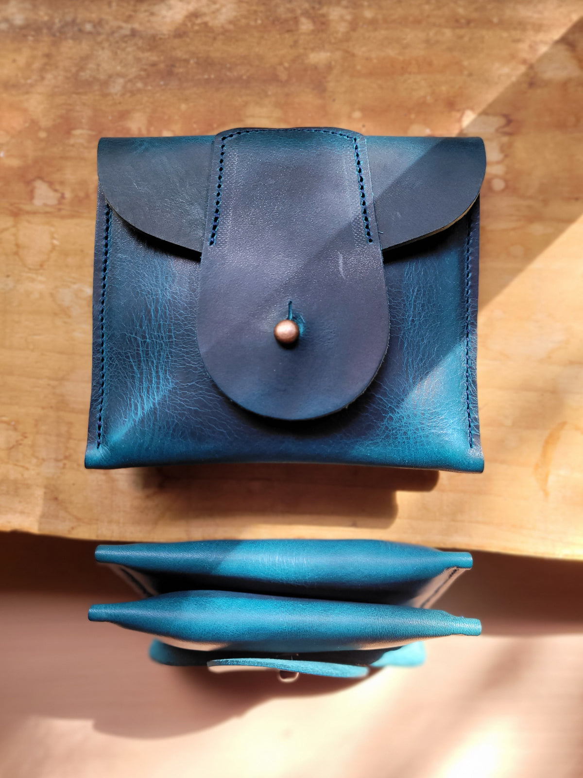 Pocket Purse - Petrolio wax