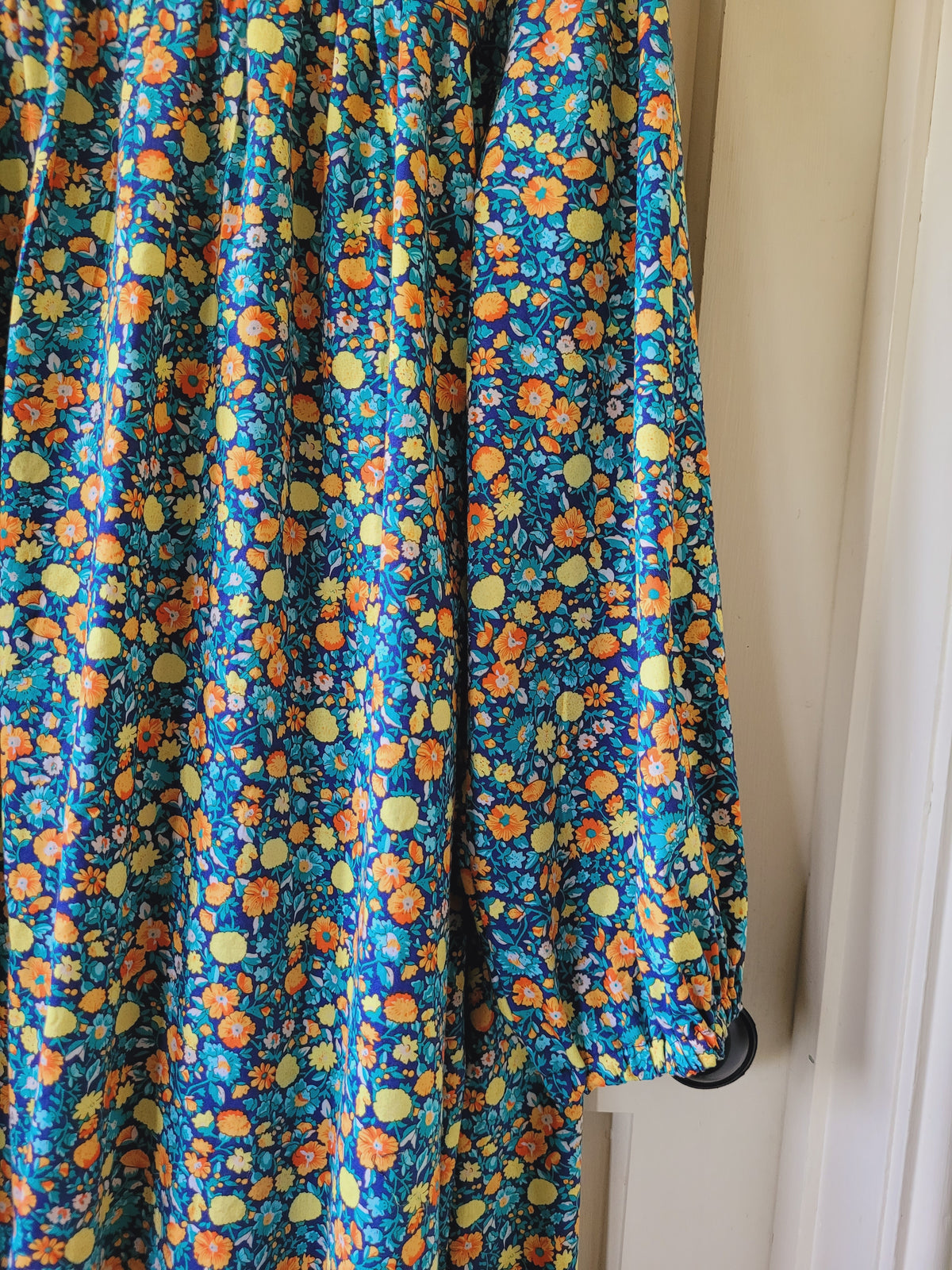 Hattie Dress – Teal ditsy floral No.5348