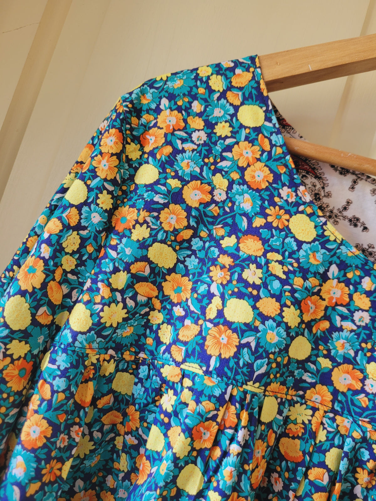 Hattie Dress – Teal ditsy floral No.5348