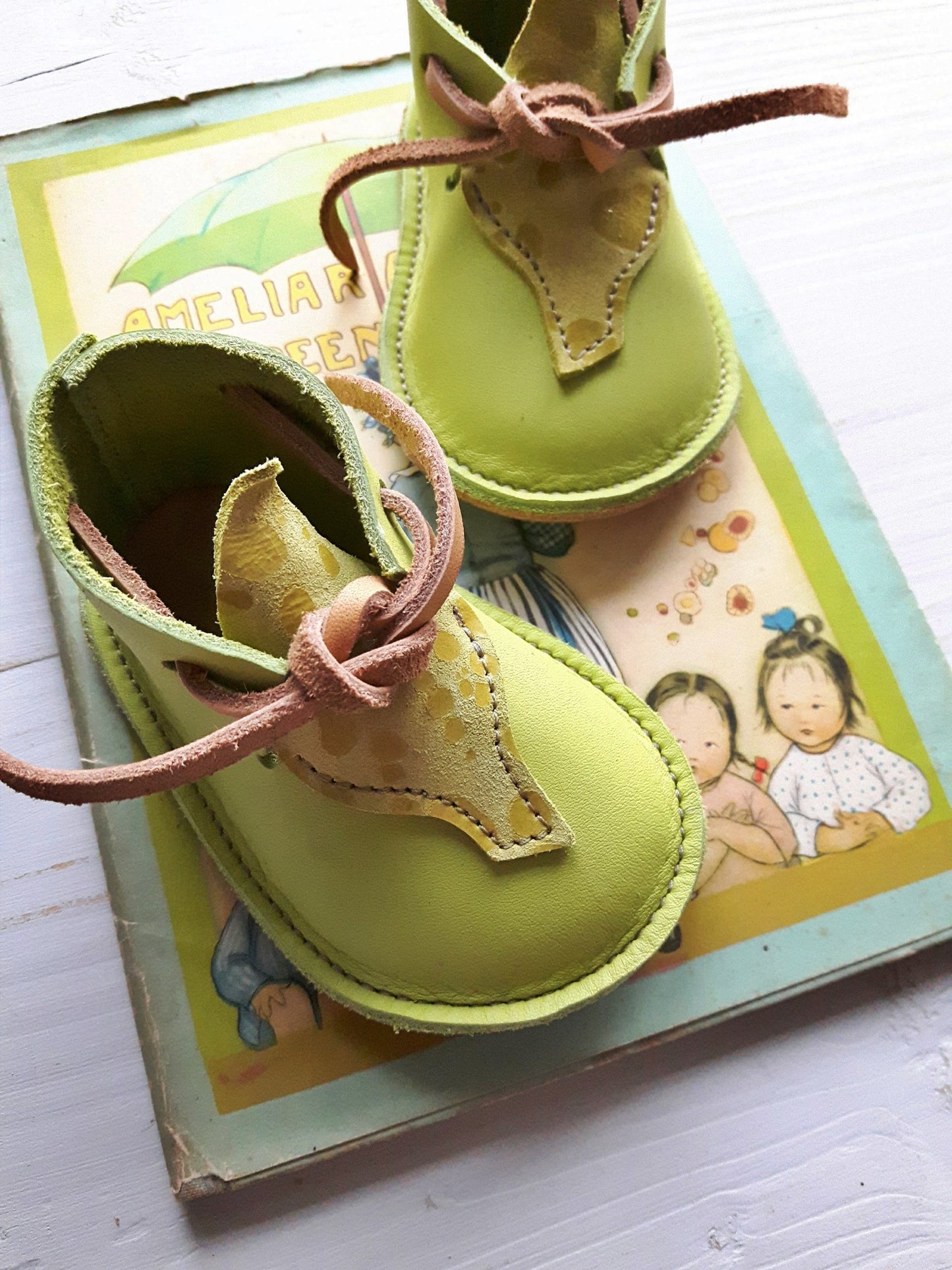 Size 1, IMP Baby Shoe, 9-12m #lime jelly/lime spot