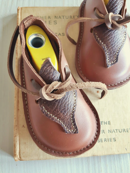 Size 2, IMP Baby Shoe, 12-18m #vintage tan / brown