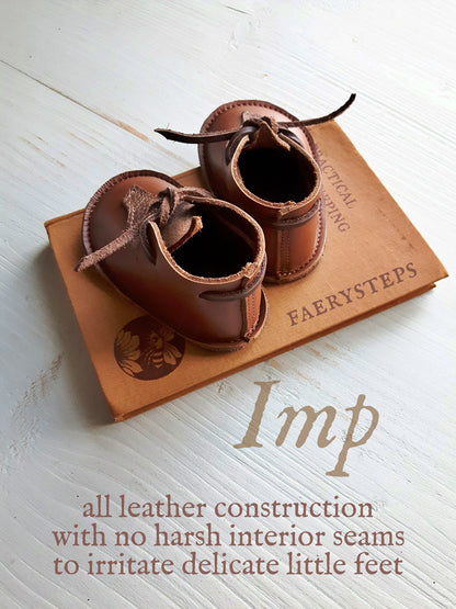 Size 1, IMP Baby Shoe, 9-12m  #peacock/brown